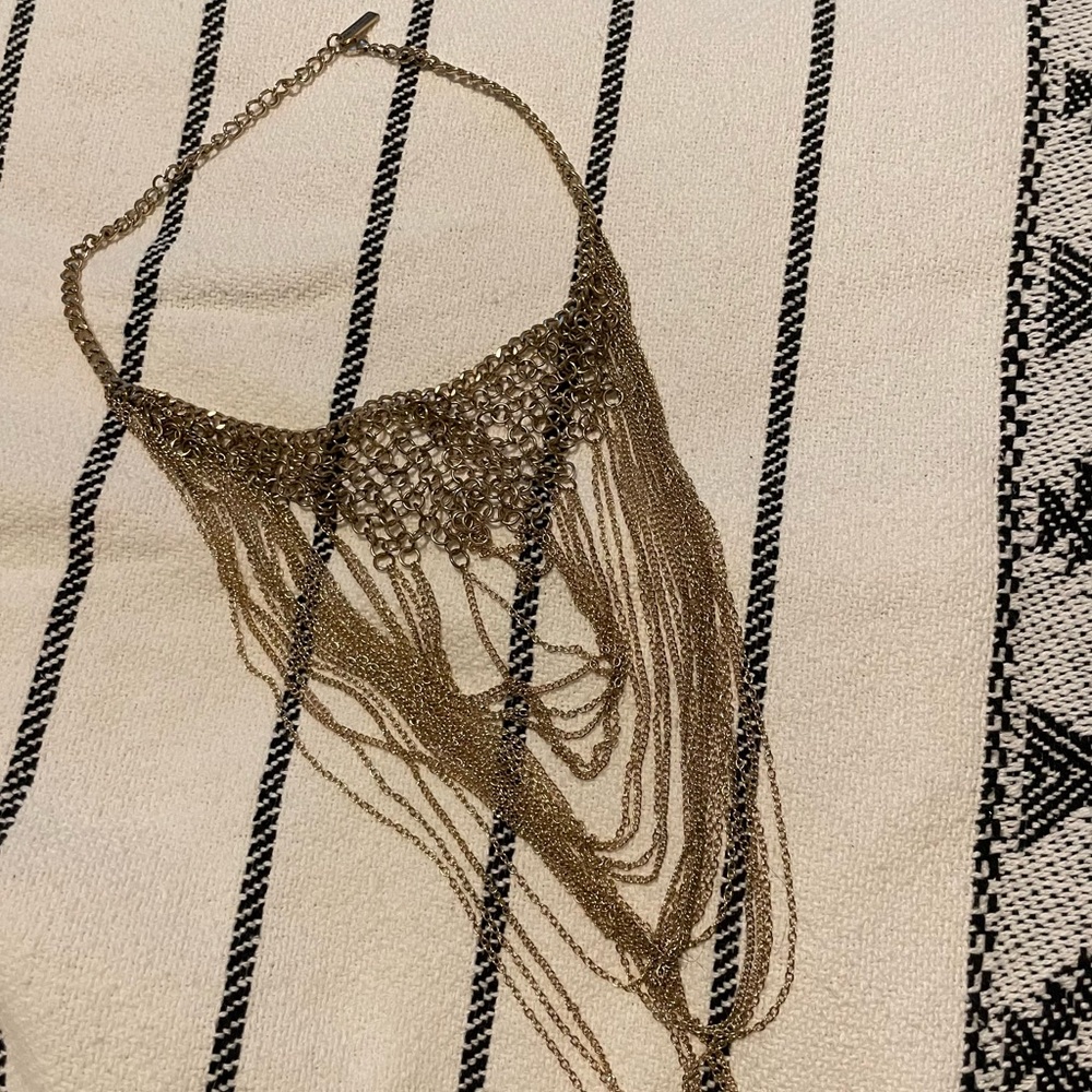 Steve Madden Gold Statement Necklace